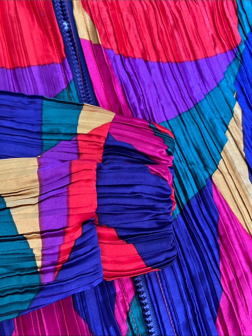 Abstract Colorblock Bomber Jacket - Multicolor - Picture 6 of 7